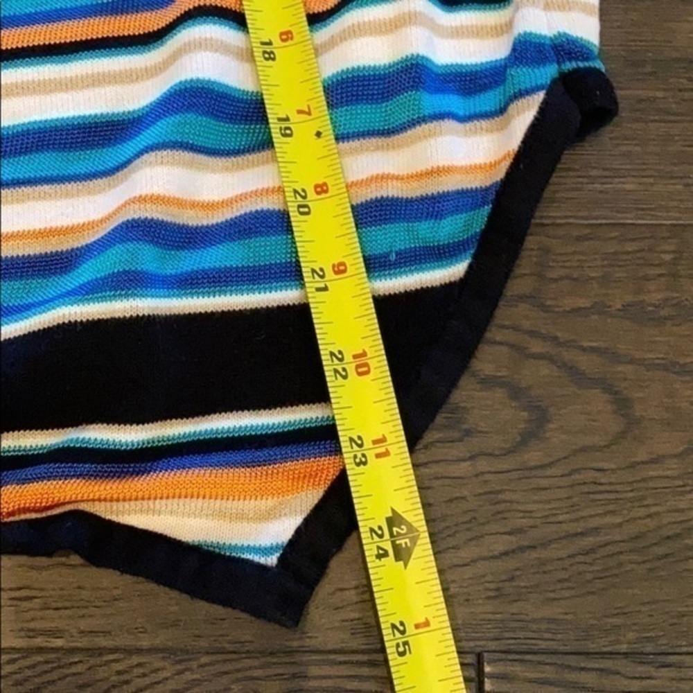 Joan Vass Handkerchief Hem Striped Sweater Size S - Picture 4 of 8